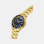 Cliff Men Quartz Blue Dial Analog Stainless Steel Watch GW0968G2