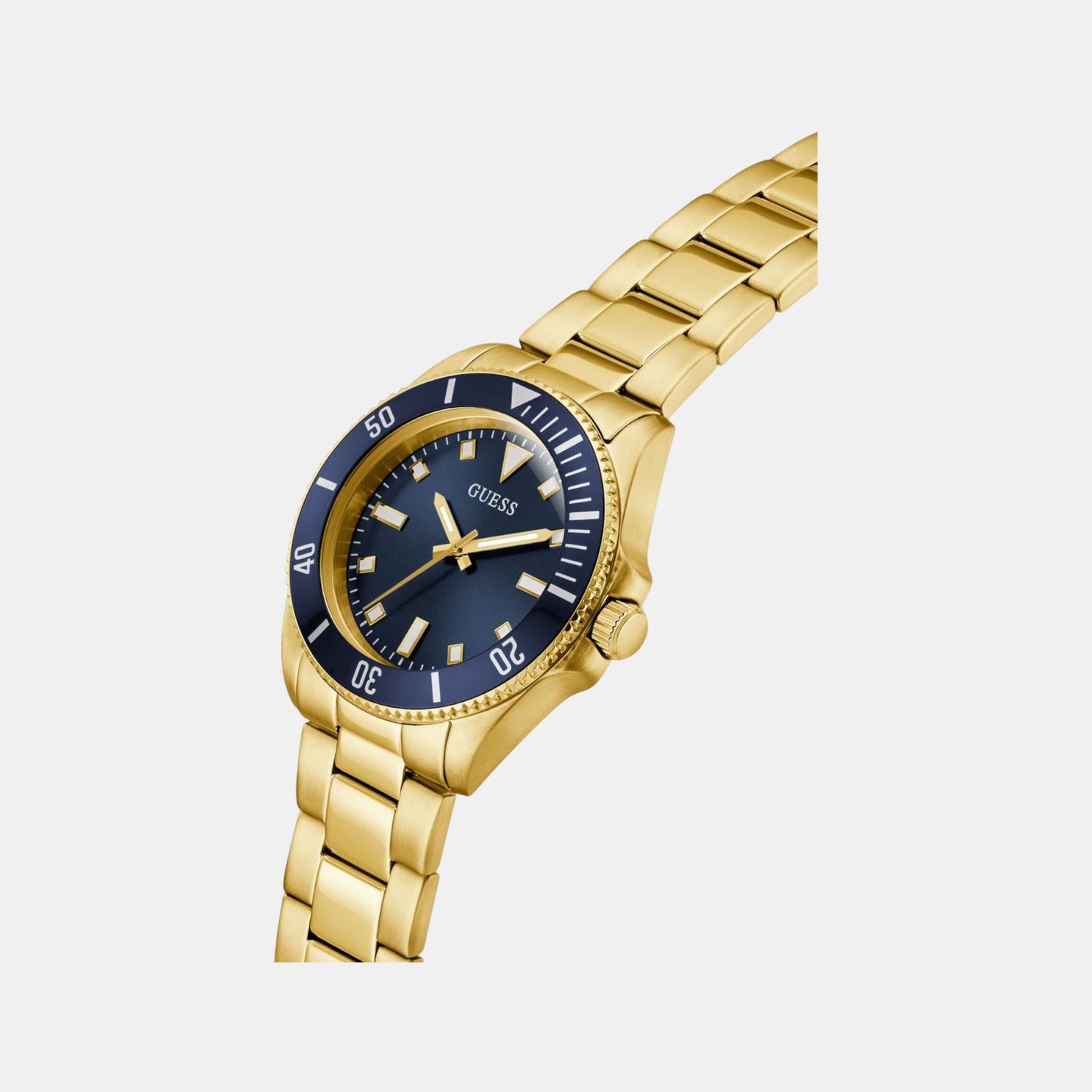 Cliff Men Quartz Blue Dial Analog Stainless Steel Watch GW0968G2