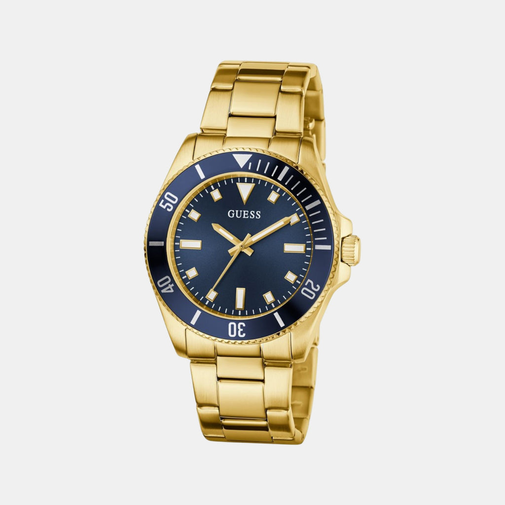 Cliff Men Quartz Blue Dial Analog Stainless Steel Watch GW0968G2