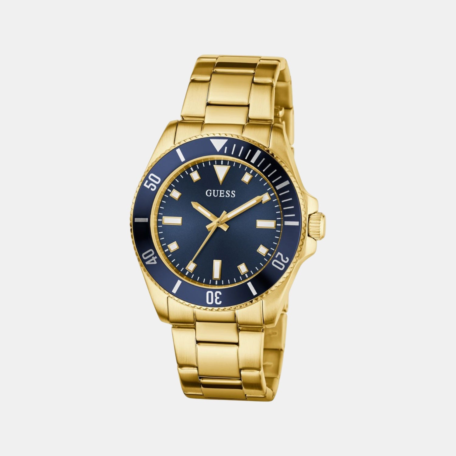 Cliff Men Quartz Blue Dial Analog Stainless Steel Watch GW0968G2