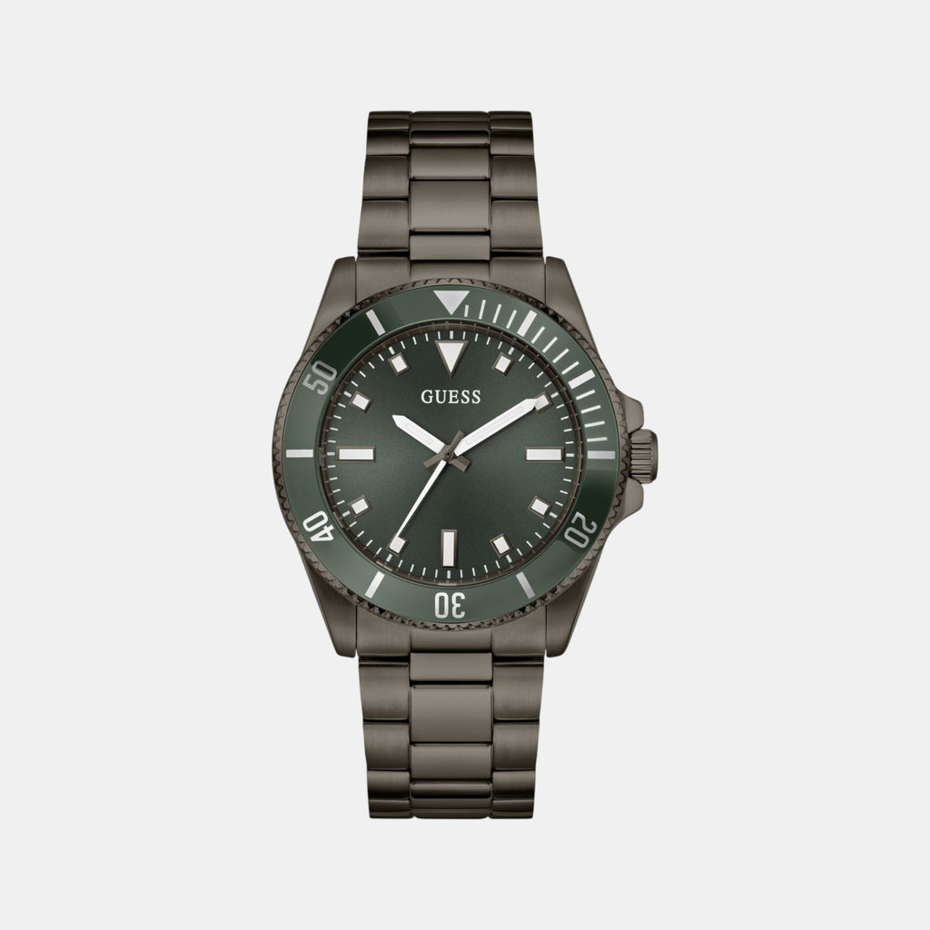 Cliff Men Quartz Green Dial Analog Stainless Steel Watch GW0968G3
