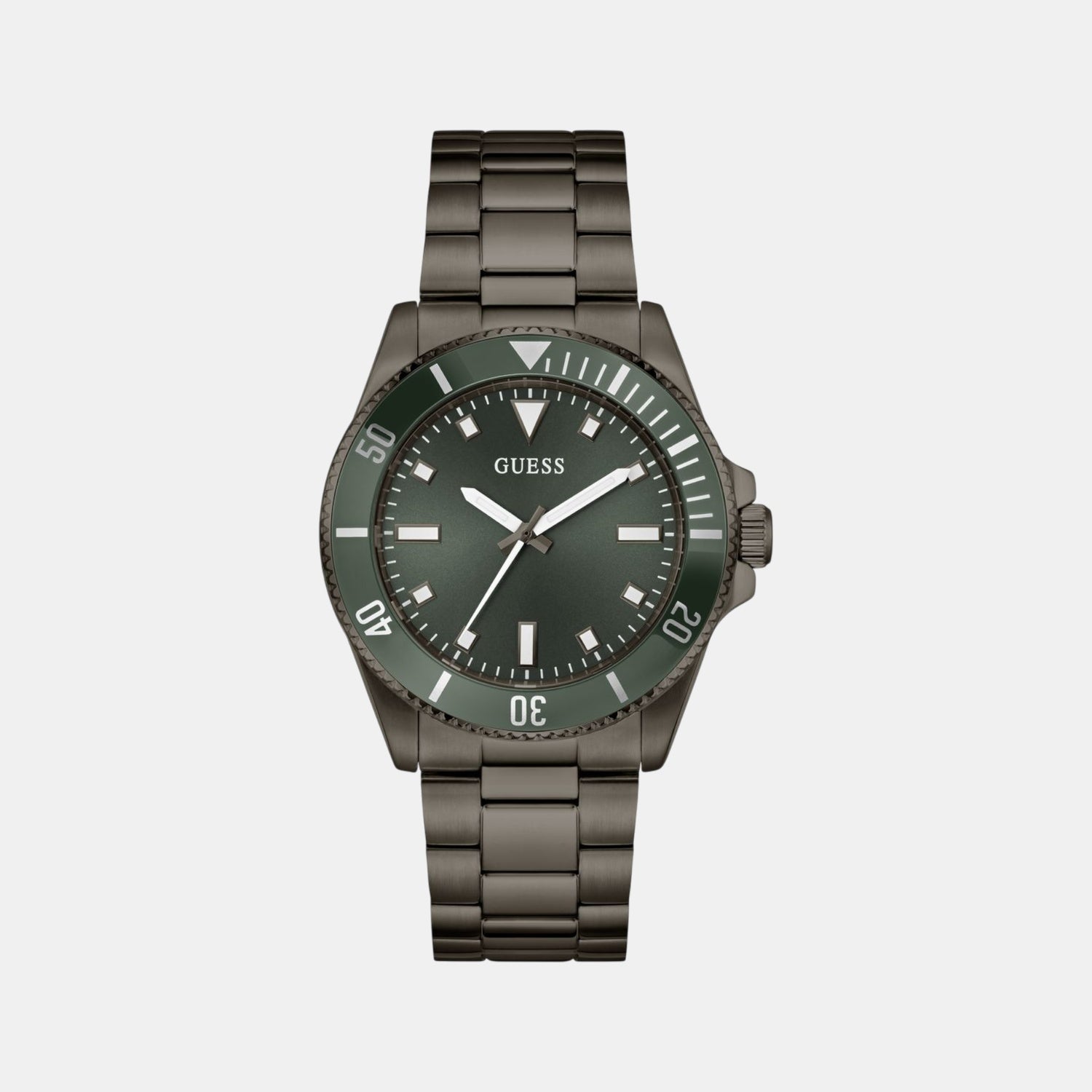 Cliff Men Quartz Green Dial Analog Stainless Steel Watch GW0968G3