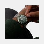 Cliff Men Quartz Green Dial Analog Stainless Steel Watch GW0968G3