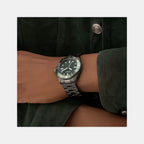 Cliff Men Quartz Green Dial Analog Stainless Steel Watch GW0968G3