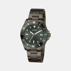 Cliff Men Quartz Green Dial Analog Stainless Steel Watch GW0968G3