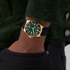 Guess Sport Men Quartz Green Dial Analog Silicone Watch GW0969G2