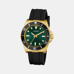 Guess Sport Men Quartz Green Dial Analog Silicone Watch GW0969G2