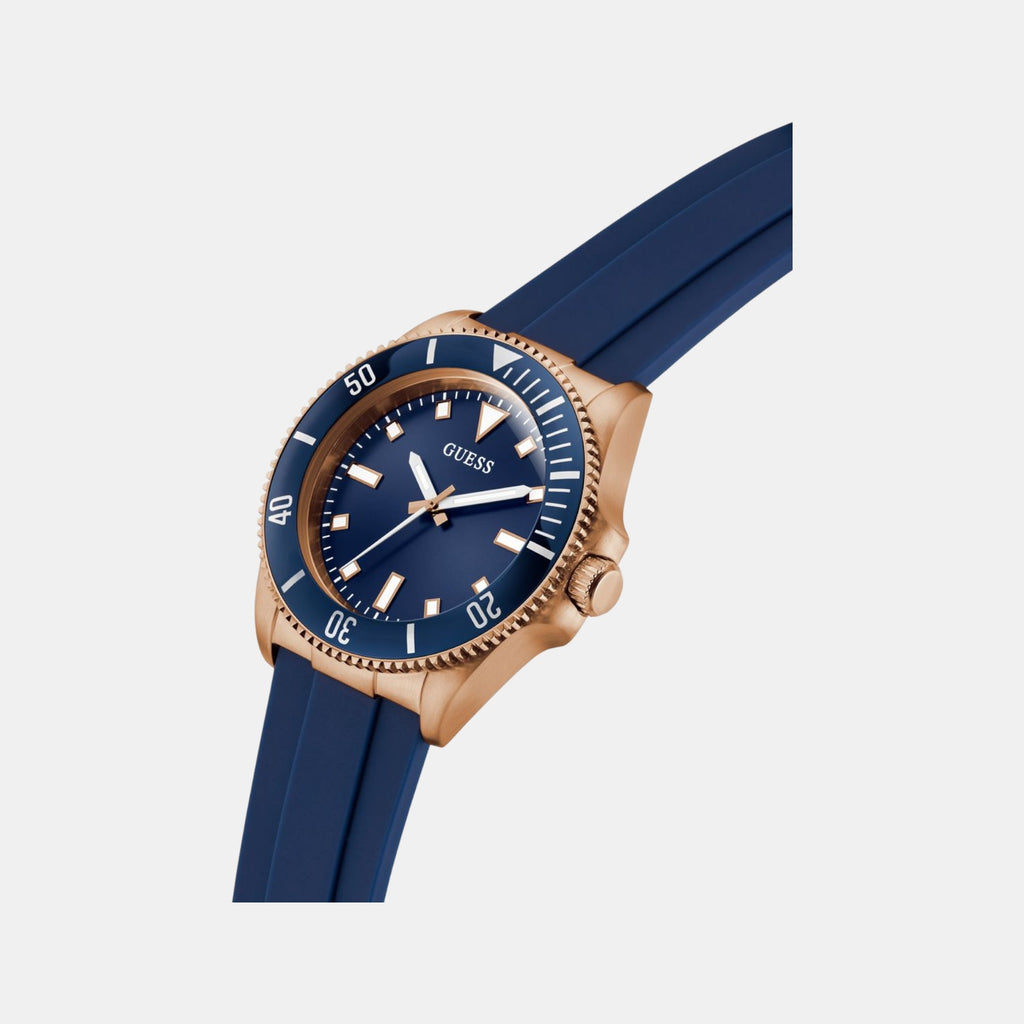 Guess Sport Men Quartz Blue Dial Analog Silicone Watch GW0969G3