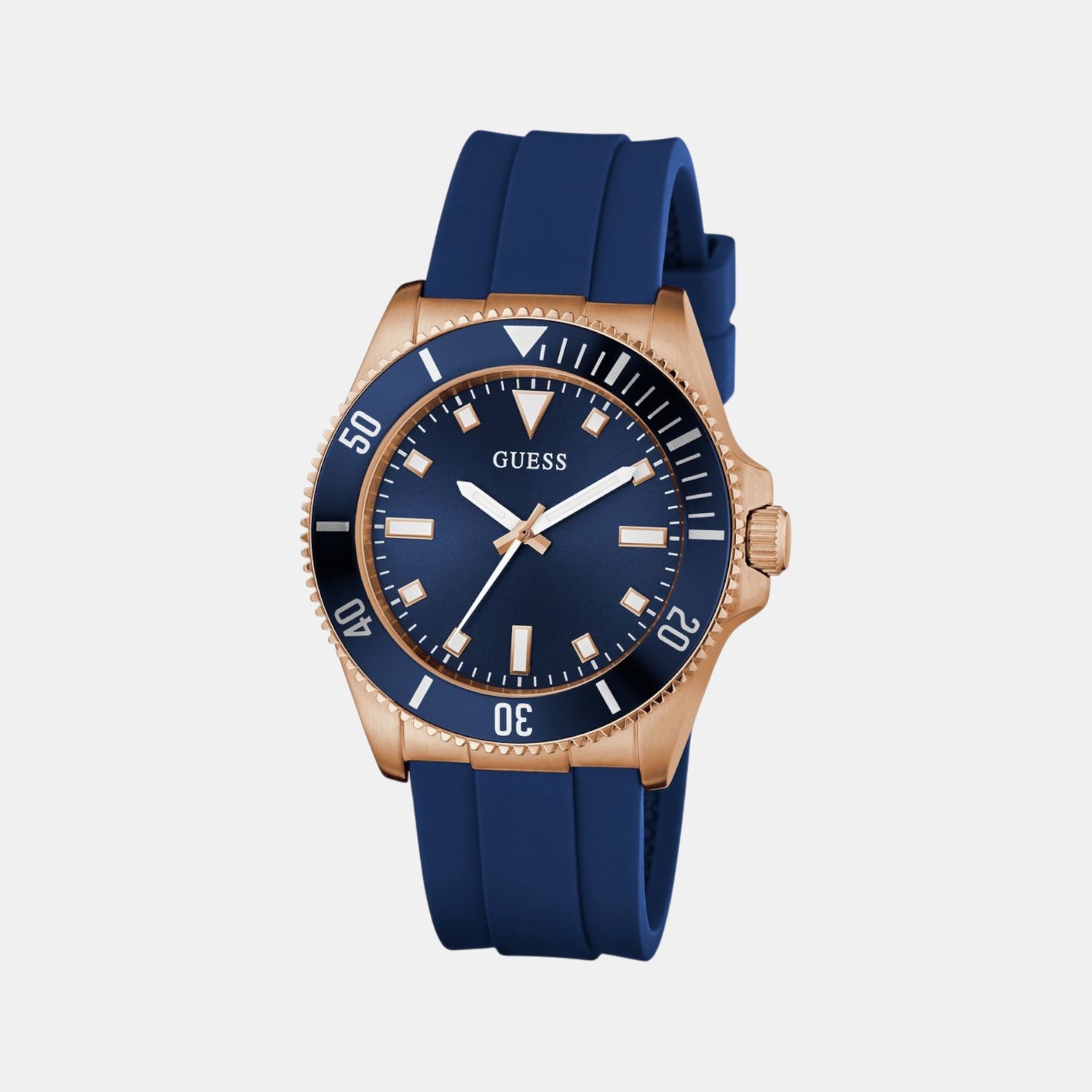 Sport Men Quartz Blue Dial Analog Silicone Watch GW0969G3