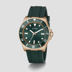 Men Quartz Green Dial Analog Silicone Watch GW0969G5