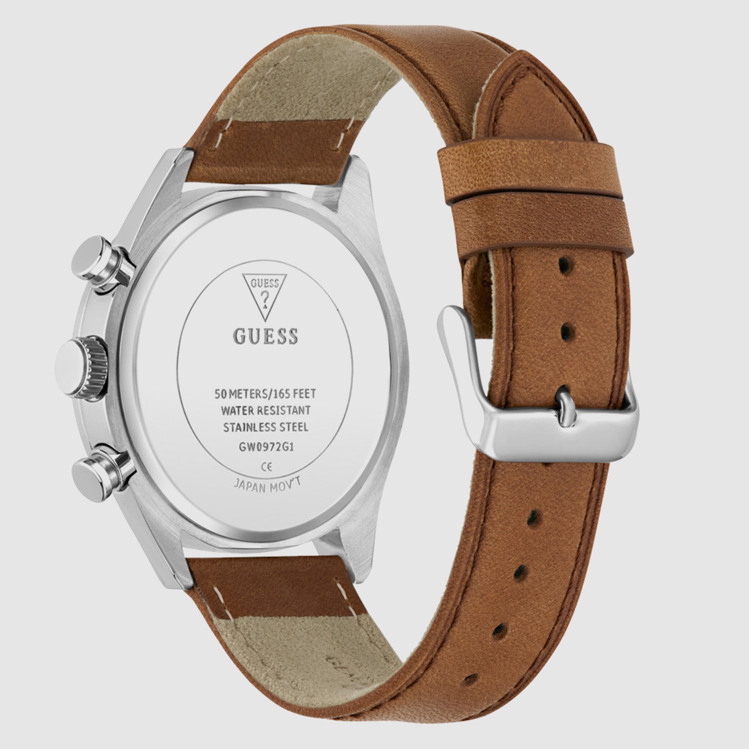 Men Quartz Blue Dial Chronograph Leather Watch GW0972G1