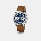 Men Quartz Blue Dial Chronograph Leather Watch GW0972G1