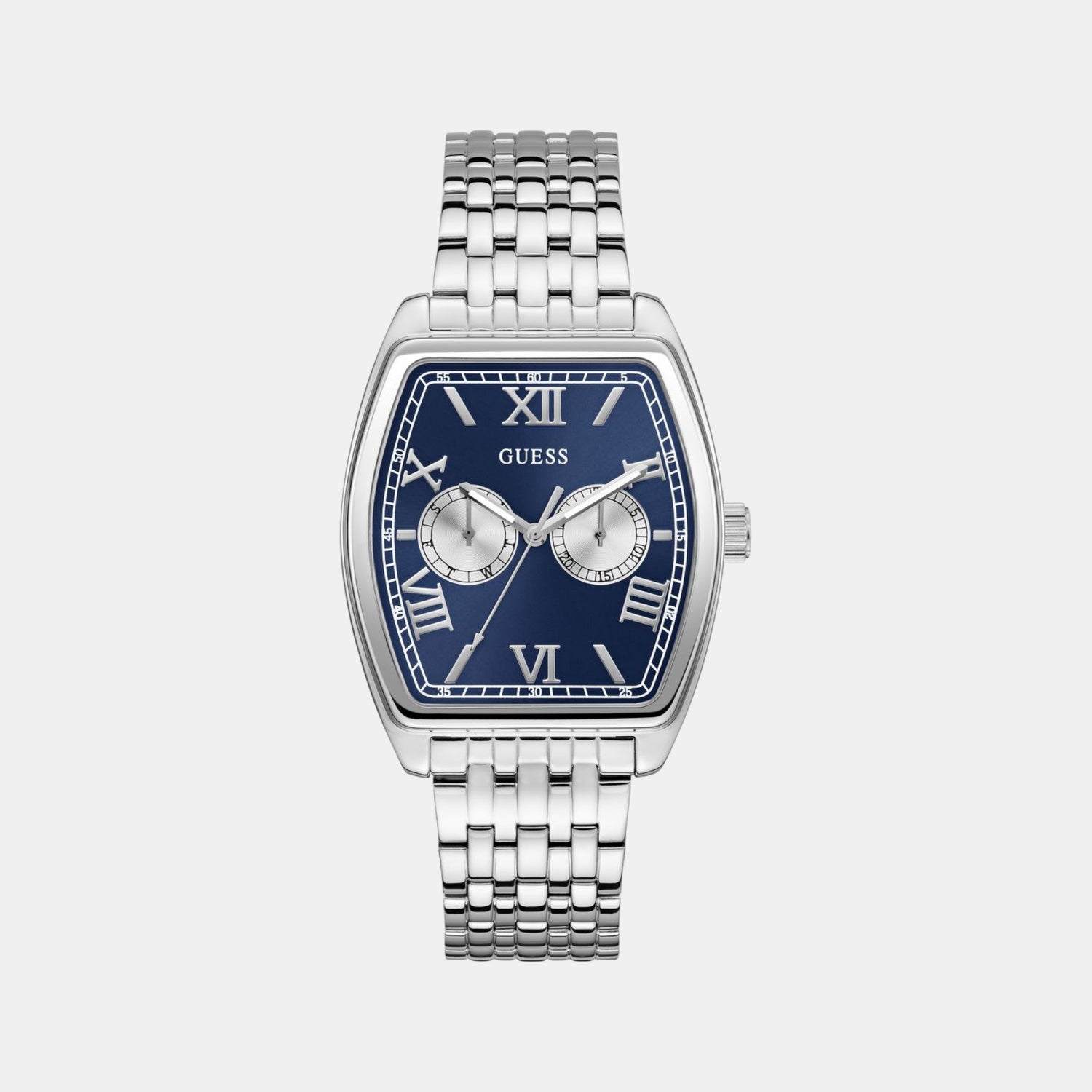 Dress Men Quartz Blue Dial Multi-Function Recycled Steel Watch GW0975G1