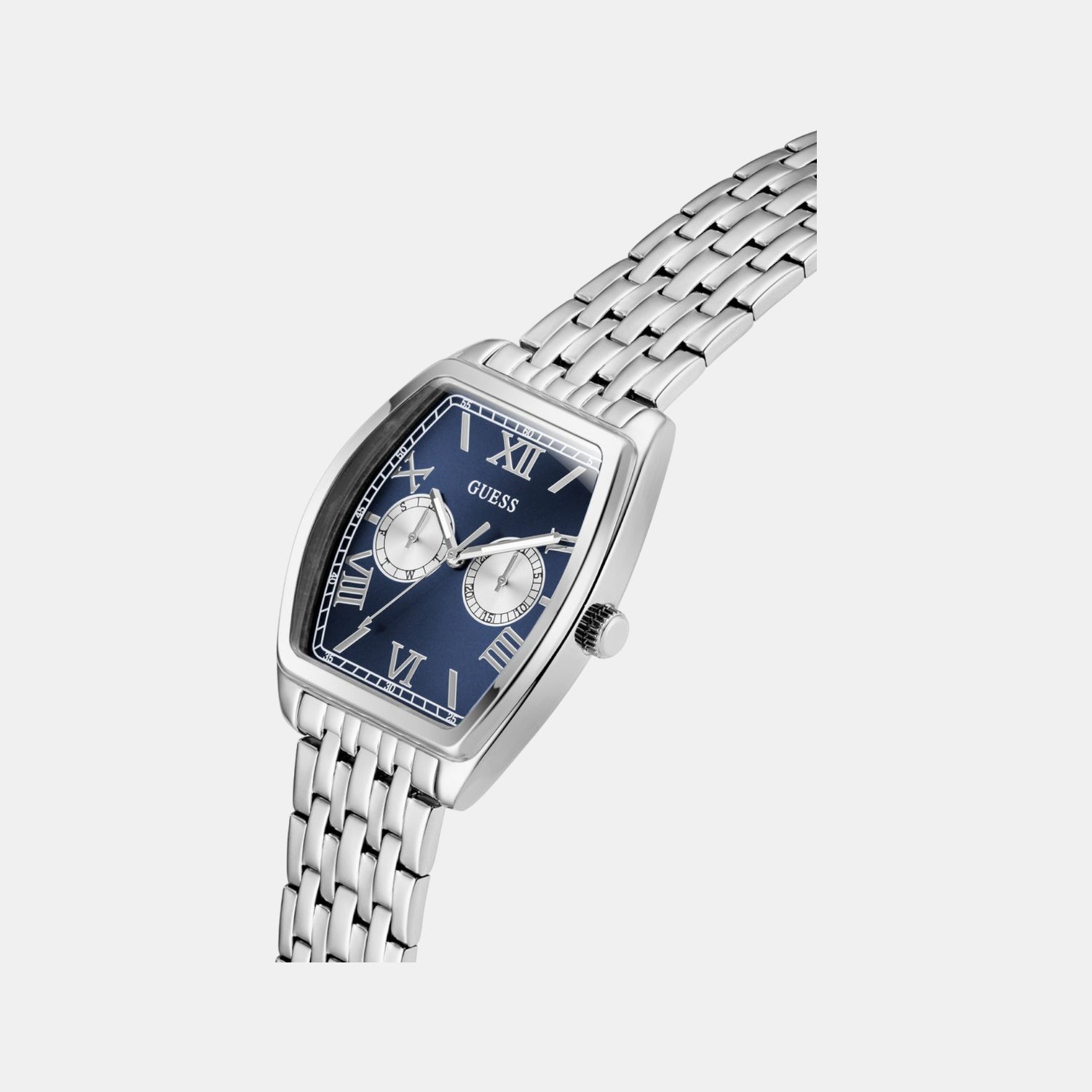 Dress Men Quartz Blue Dial Multi-Function Recycled Steel Watch GW0975G1