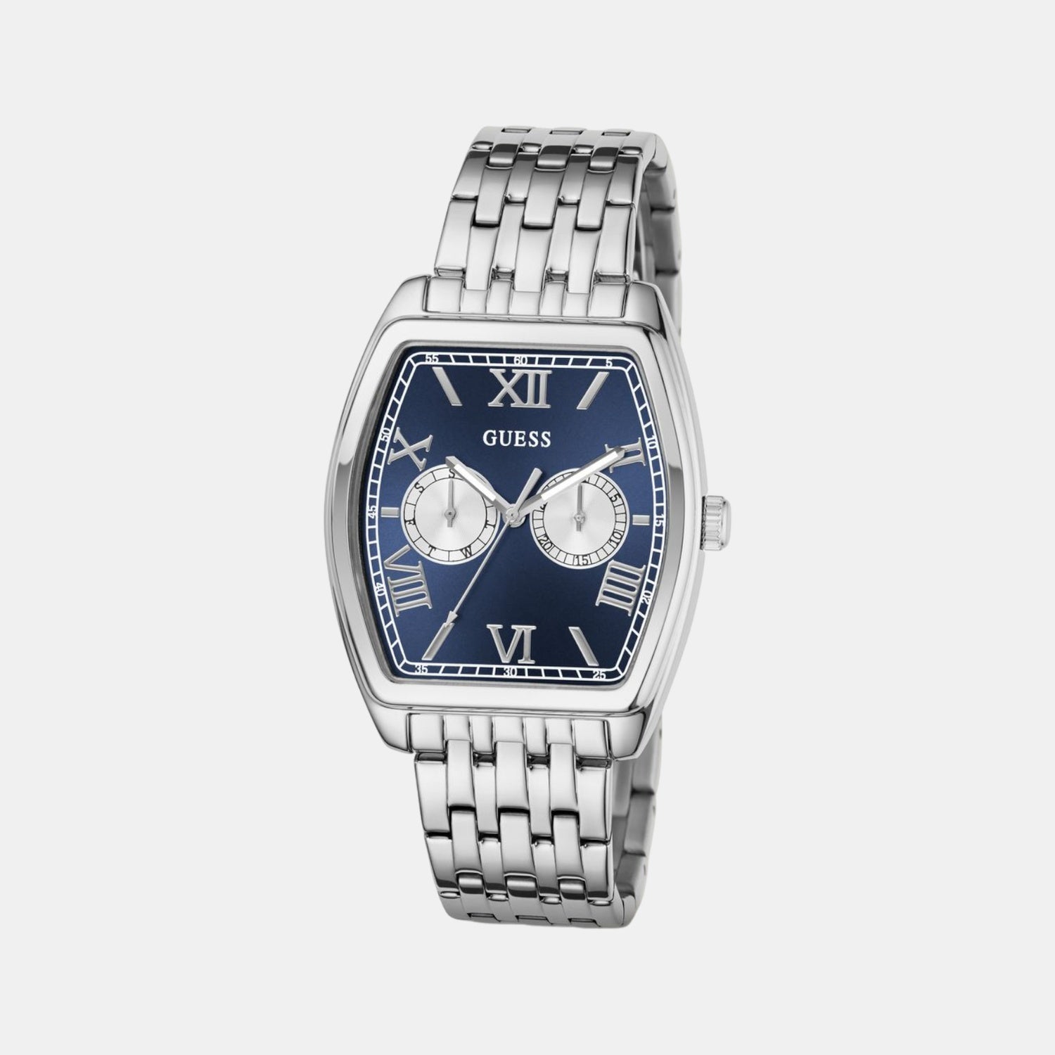 Dress Men Quartz Blue Dial Multi-Function Recycled Steel Watch GW0975G1