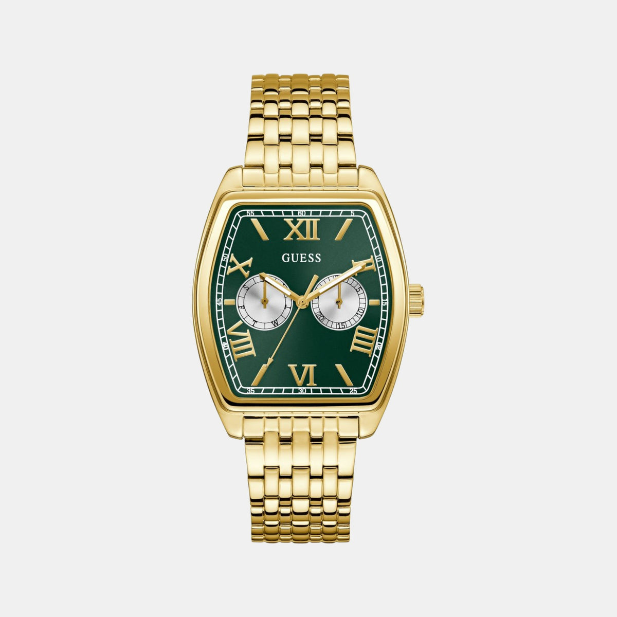 Gd Gabriel Men Quartz Green Dial Multi-Function Stainless Steel Watch Gw0975G2