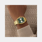 Gd Gabriel Men Quartz Green Dial Analog Stainless Steel GW0975G2