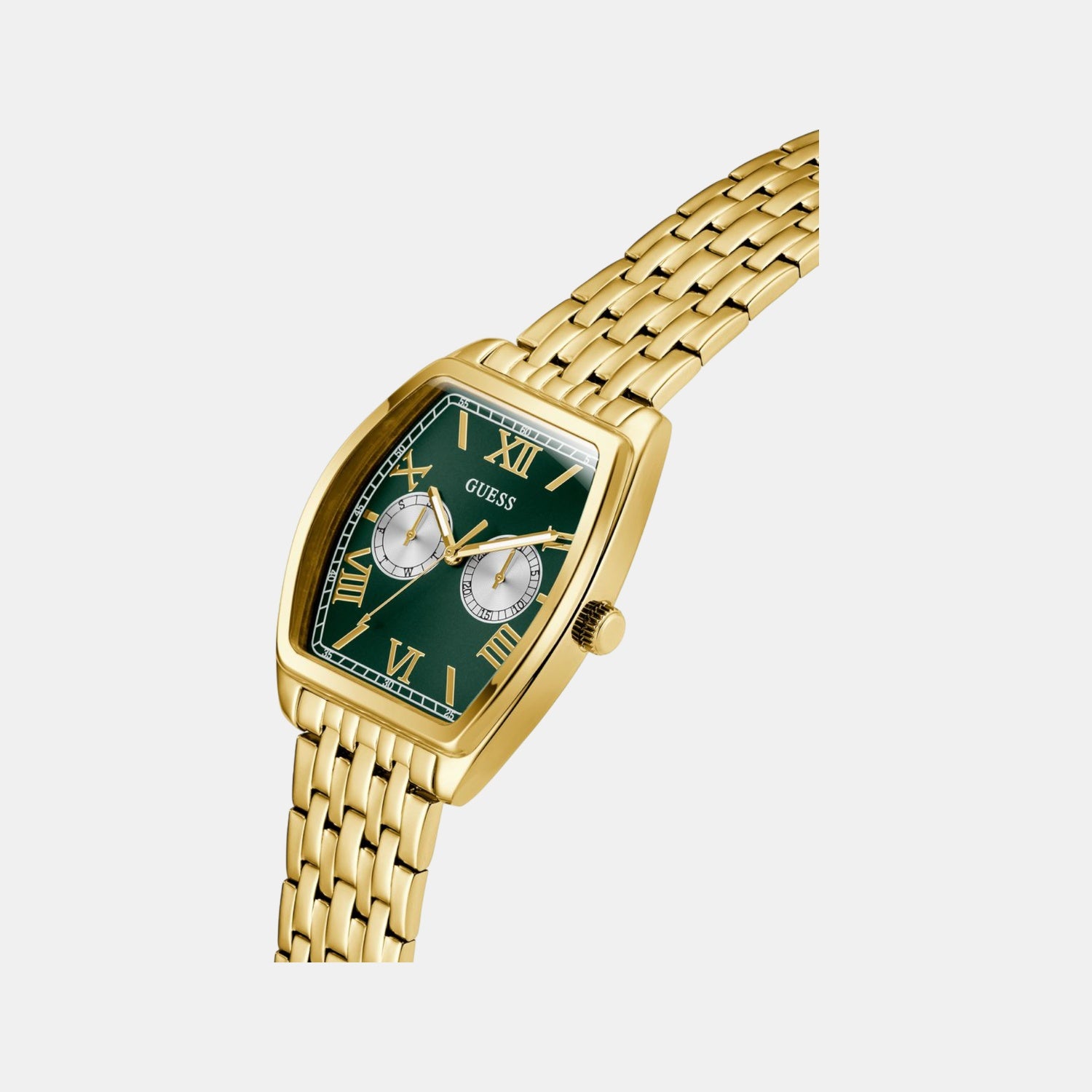 Dress Men Quartz Green Dial Multi-Function Recycled Steel Watch GW0975G2