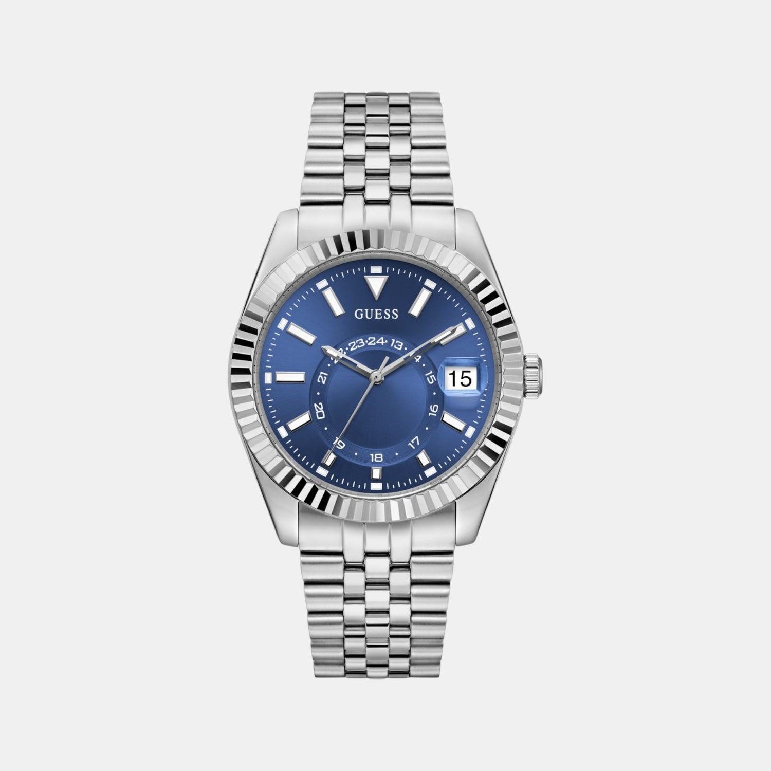 Dress Men Quartz Blue Dial Analog Recycled Steel Watch GW0977G1