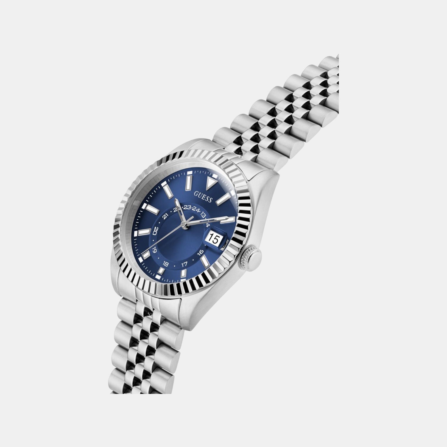 Dress Men Quartz Blue Dial Analog Recycled Steel Watch GW0977G1