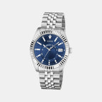 Dress Men Quartz Blue Dial Analog Recycled Steel Watch GW0977G1