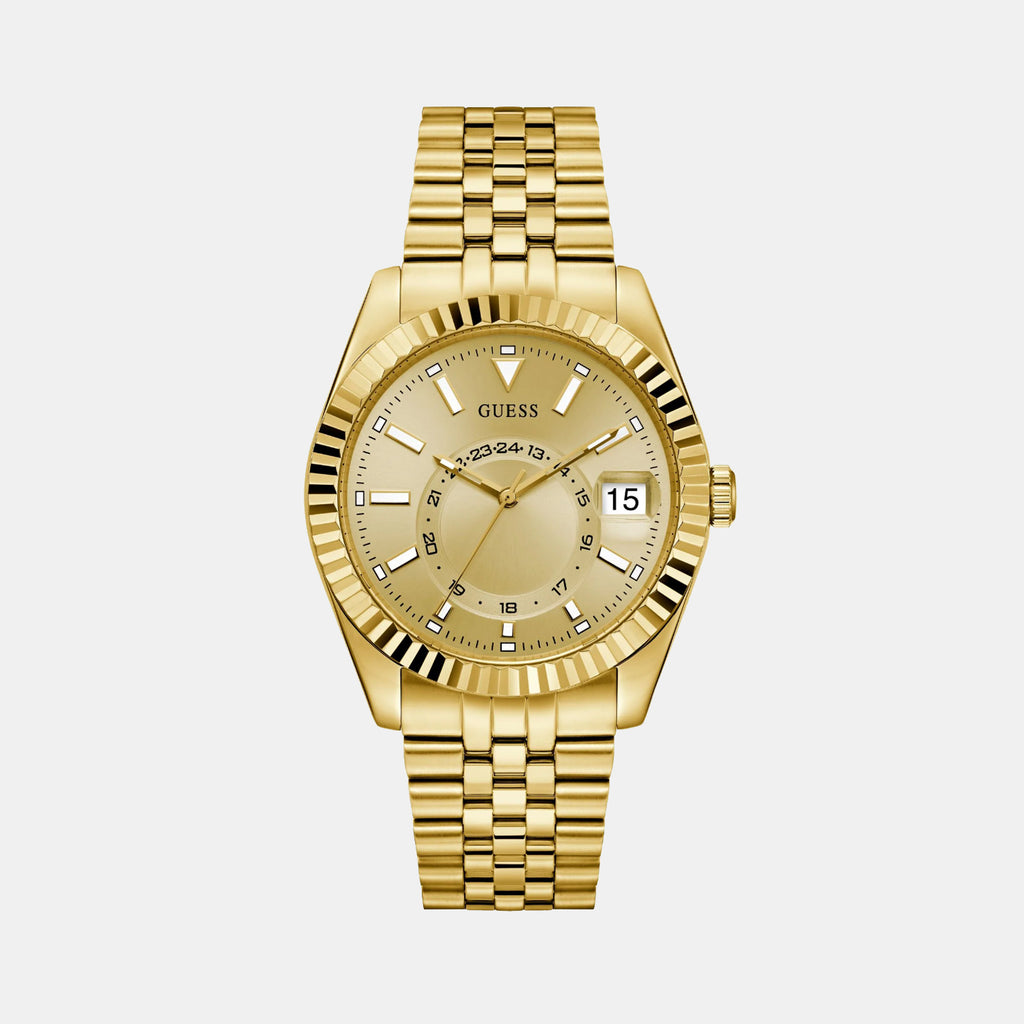 Jaden Men Quartz Champagne Dial Analog Stainless Steel Watch GW0977G2