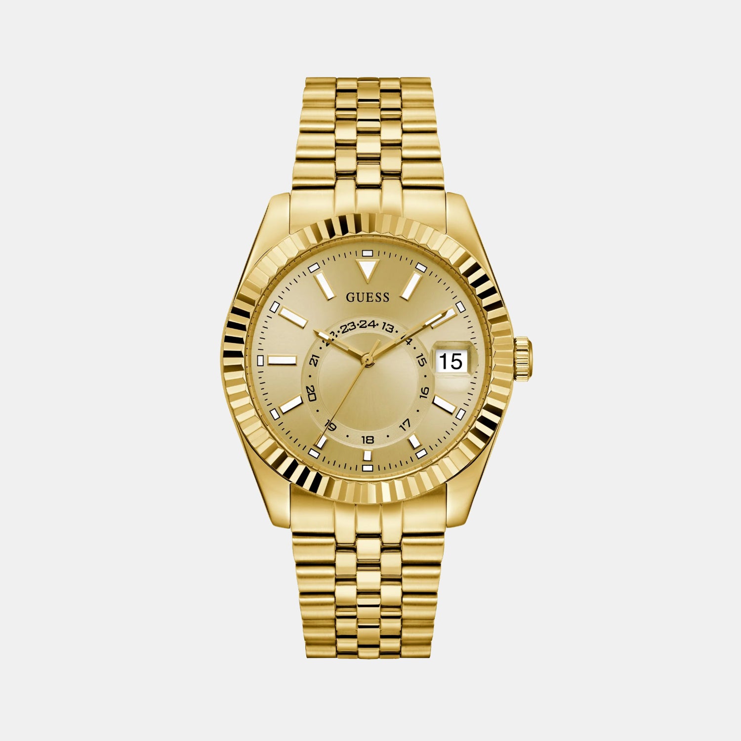 Jaden Men Quartz Champagne Dial Analog Stainless Steel Watch GW0977G2