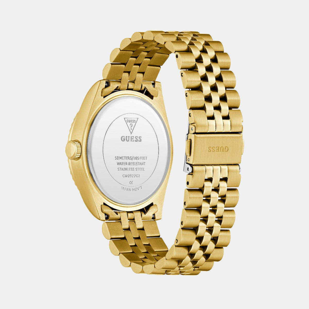 Gd Jaden Men Quartz Champagne Dial Analog Stainless Steel Watch Gw0977G2