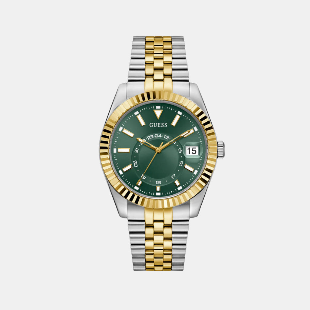 Men Quartz Green Dial Analog Stainless Steel Watch GW0977G4