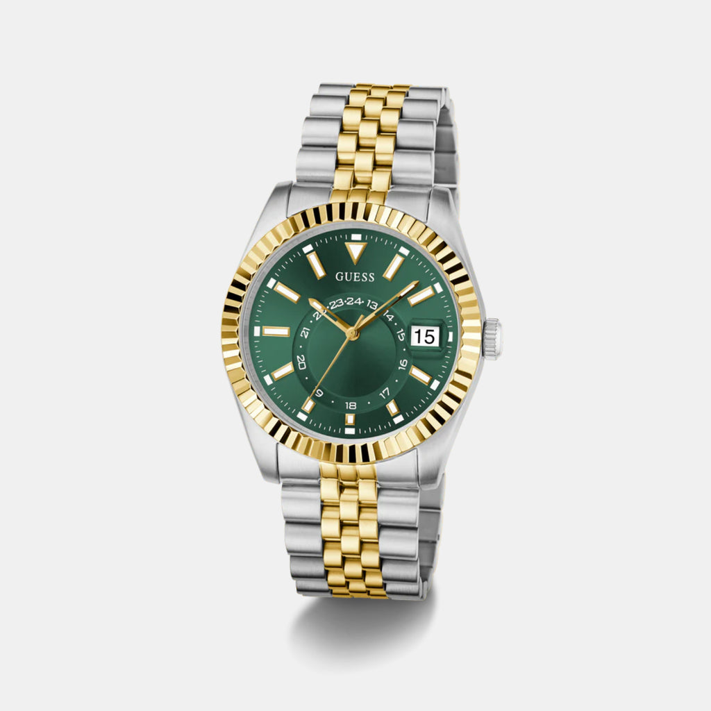 Men Quartz Green Dial Analog Stainless Steel Watch GW0977G4