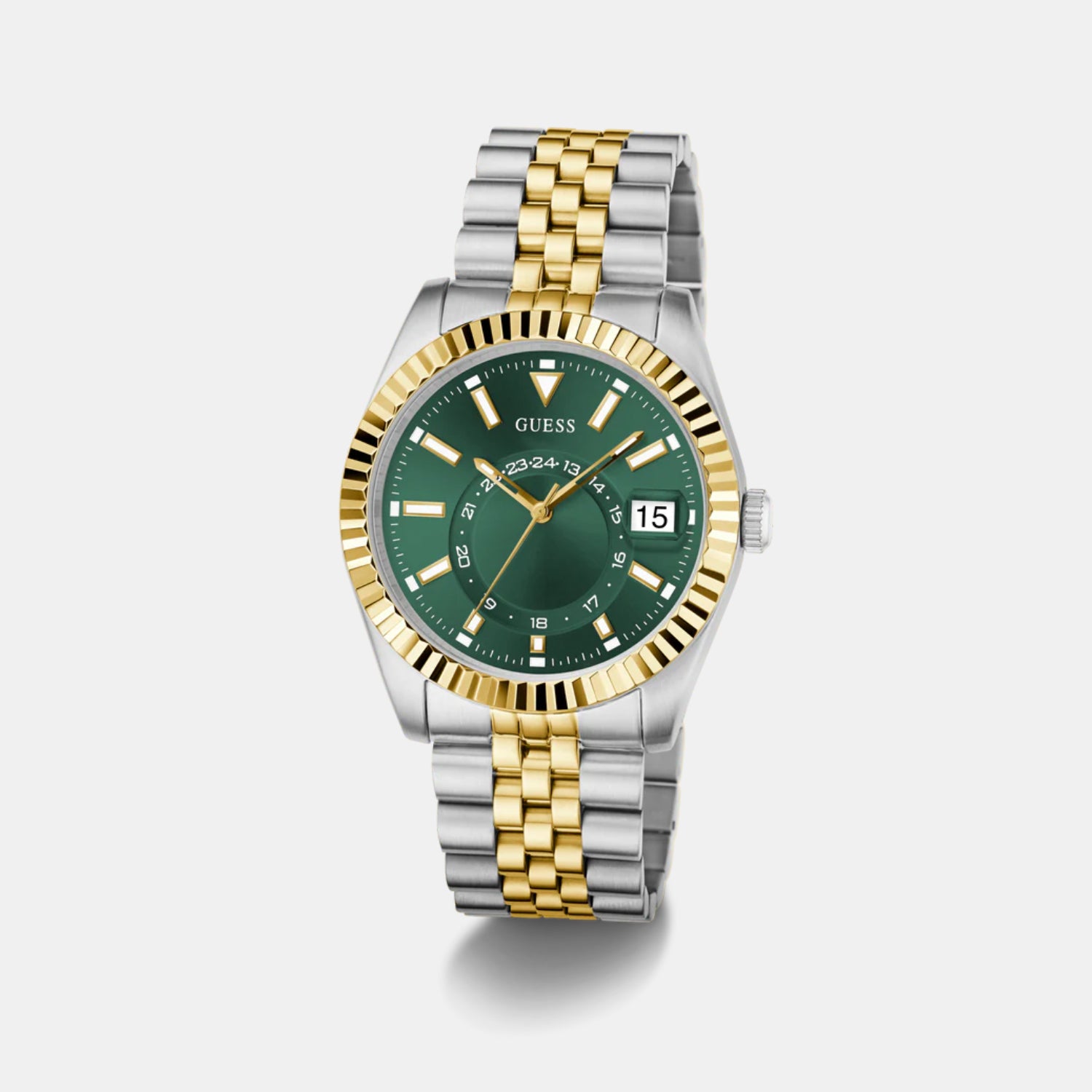 Men Quartz Green Dial Analog Stainless Steel Watch GW0977G4
