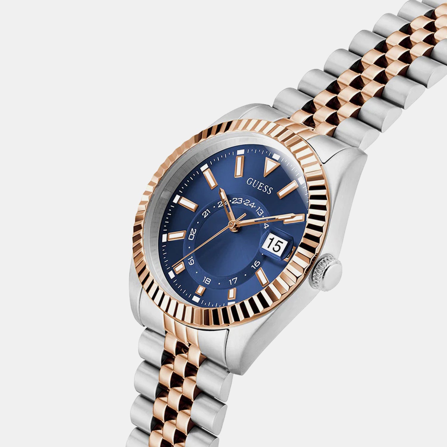 Guess Dress Men Quartz Blue Dial Analog Stainless Steel Watch GW0977G5