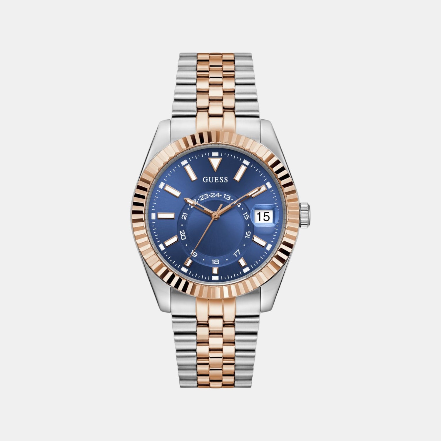 Dress Men Quartz Blue Dial Analog Recycled Steel Watch GW0977G5