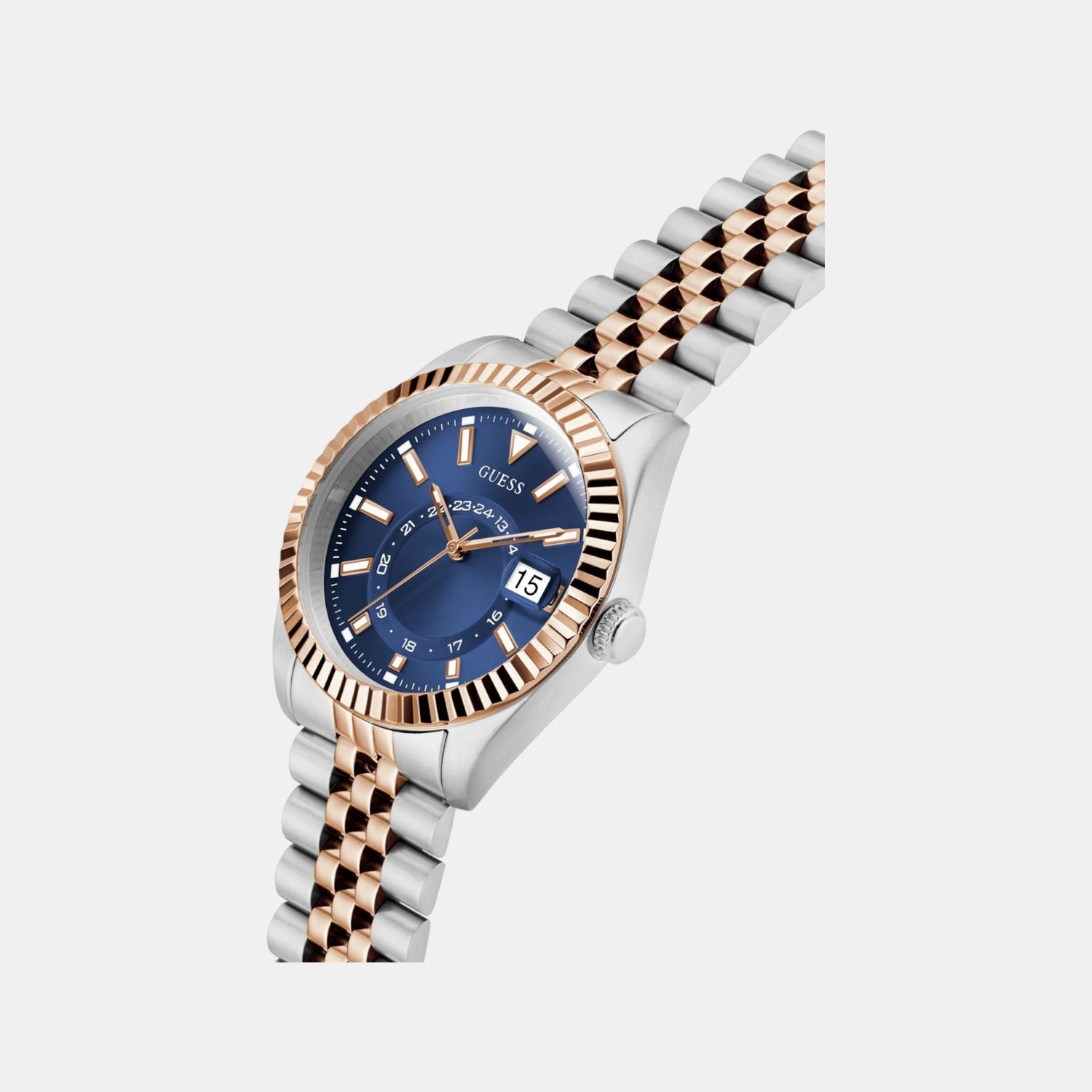 Dress Men Quartz Blue Dial Analog Recycled Steel Watch GW0977G5