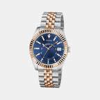 Dress Men Quartz Blue Dial Analog Recycled Steel Watch GW0977G5