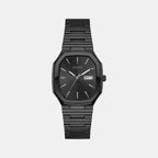 Dress Men Quartz Black Dial Analog Recycled Steel Watch GW0978G4