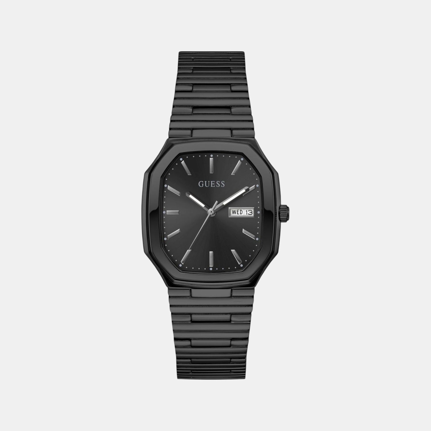 Dress Men Quartz Black Dial Analog Recycled Steel Watch GW0978G4