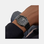 Dress Men Quartz Black Dial Analog Recycled Steel Watch GW0978G4