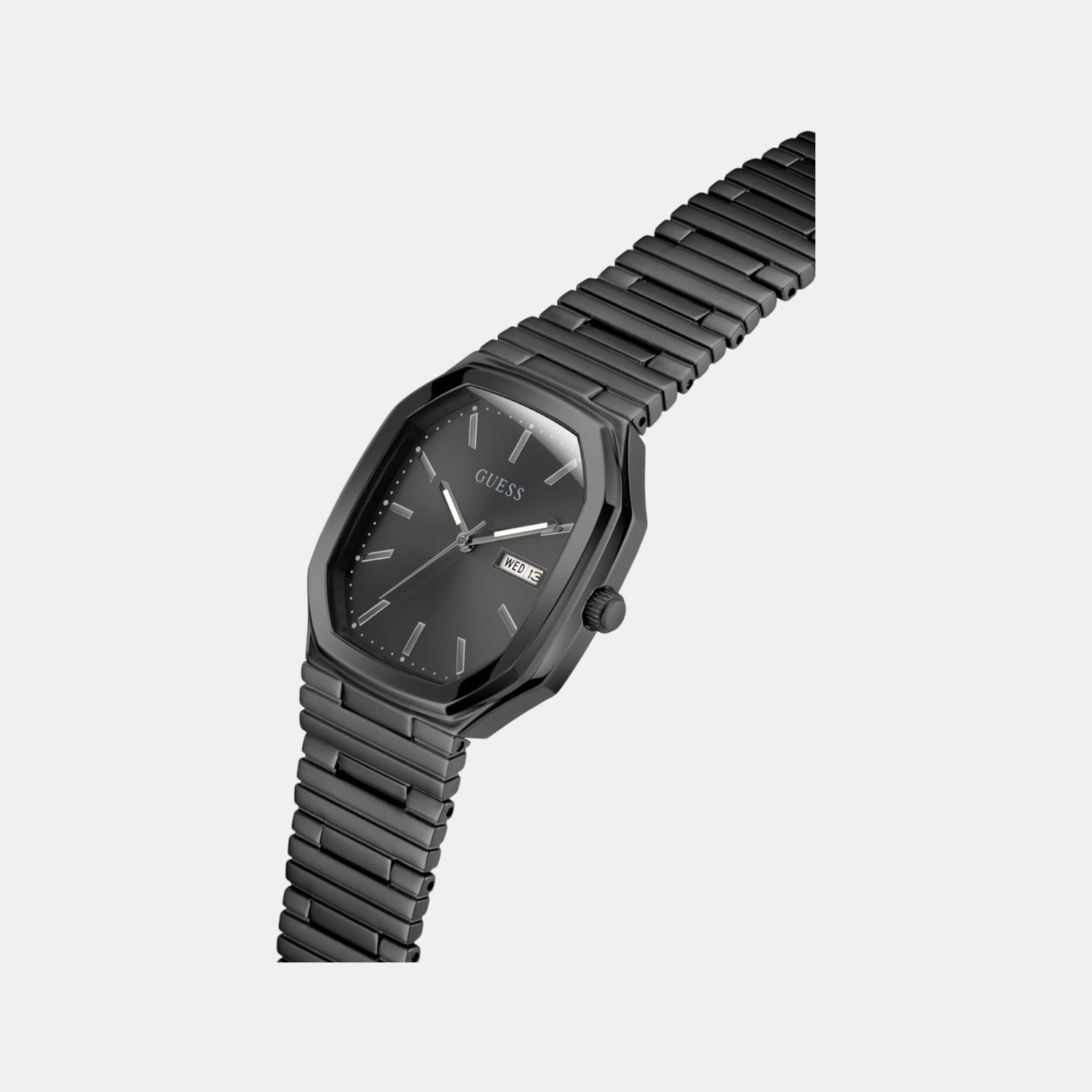 Dress Men Quartz Black Dial Analog Recycled Steel Watch GW0978G4