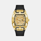 Dress Men Automatic Champagne Dial Analog Silicone Watch GW0980G2