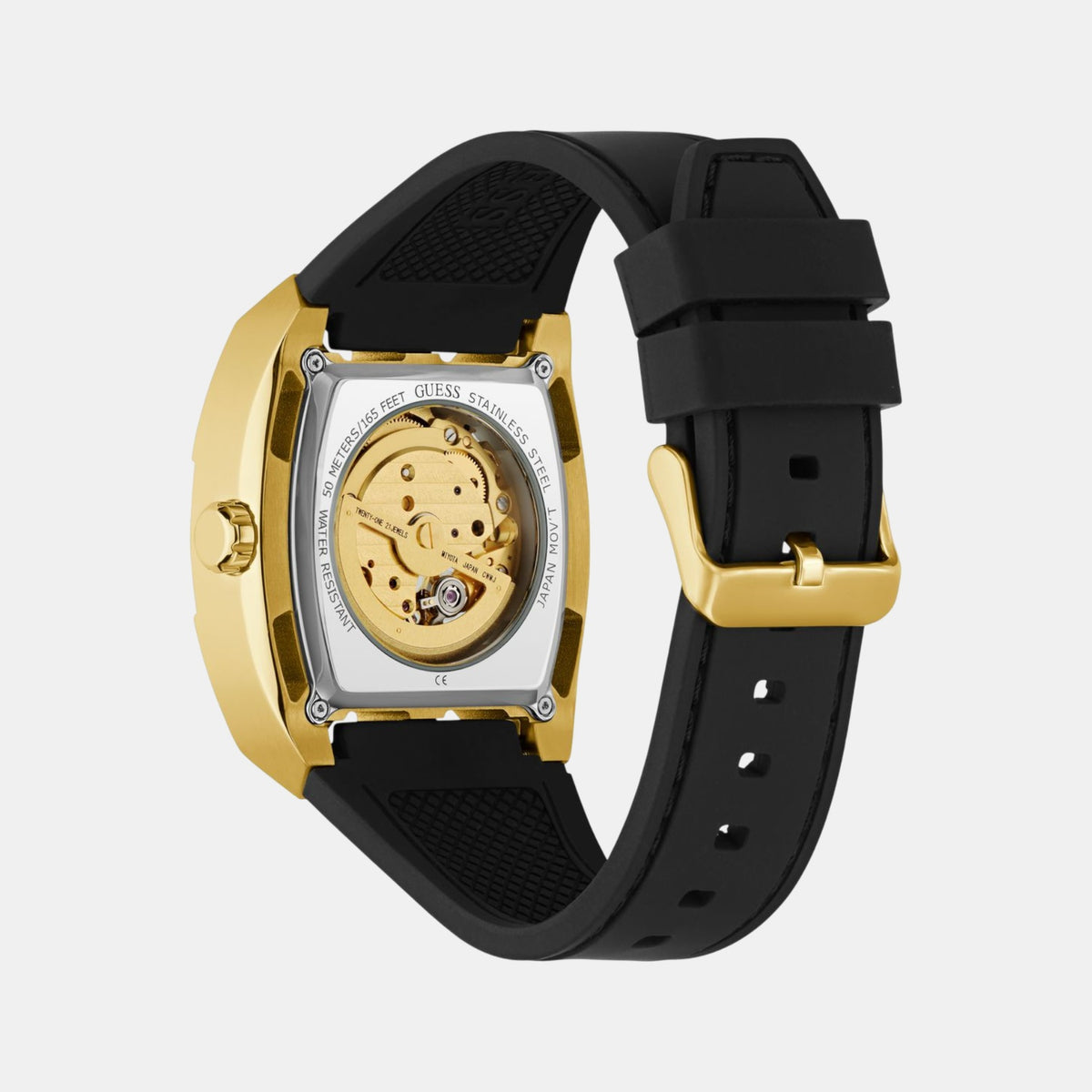 Gd Phoenix Men Automatic Champagne Dial Analog Silicone Watch Gw0980G2