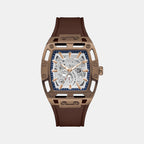 Dress Men Automatic Silver Dial Analog Silicone Watch GW0980G3