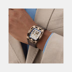 Dress Men Automatic Silver Dial Analog Silicone Watch GW0980G3