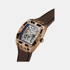 Dress Men Automatic Silver Dial Analog Silicone Watch GW0980G3