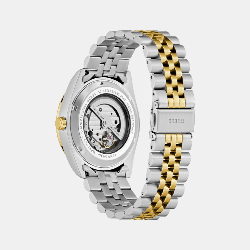 Guess Dress Men Automatic Green Dial Analog Stainless Steel Watch GW0984G4