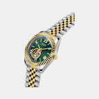 Guess Dress Men Automatic Green Dial Analog Stainless Steel Watch GW0984G4