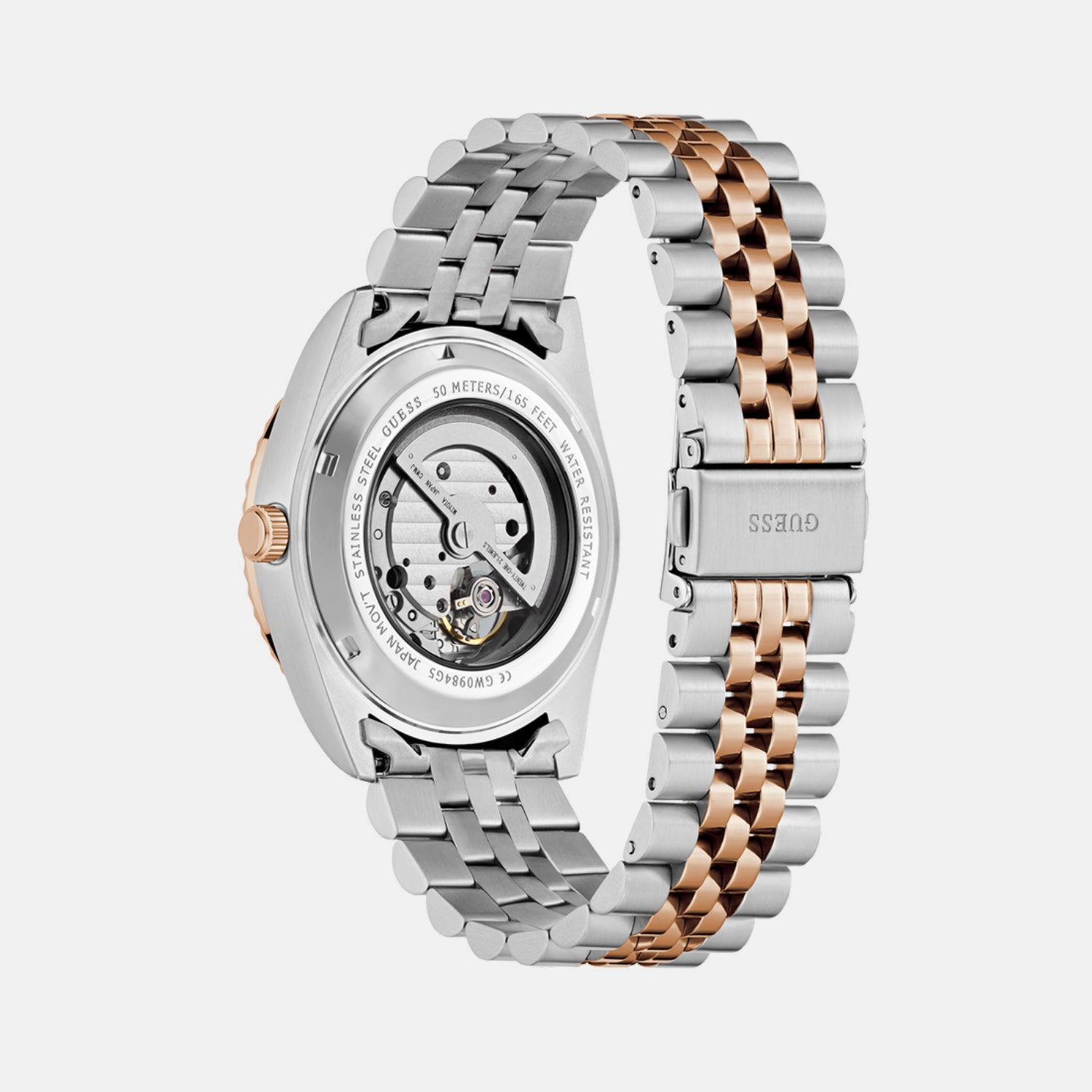 Dress Men Automatic Blue Dial Analog Recycled Steel Watch GW0984G5