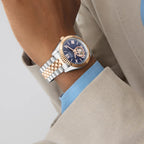 Guess Dress Men Automatic Blue Dial Analog Stainless Steel Watch GW0984G5