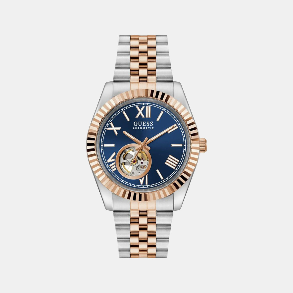Gd Connoisseur Men Automatic Blue Dial Analog Stainless Steel Watch Gw0984G5