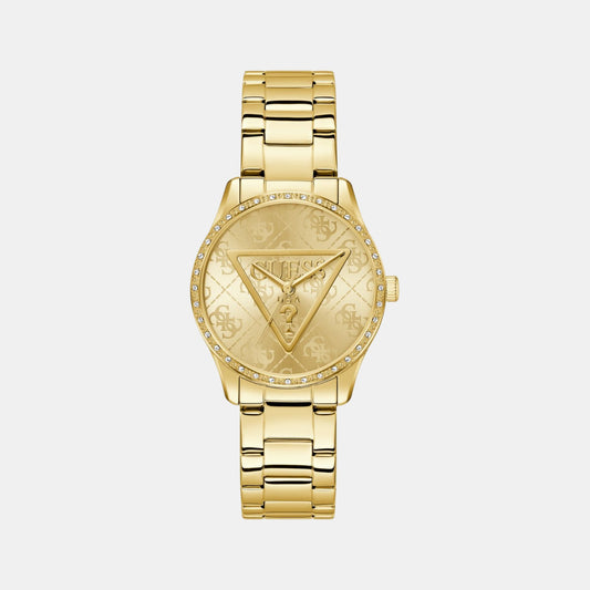 Roxy Women Quartz Champagne Dial Analog Stainless Steel Watch GW0987L2